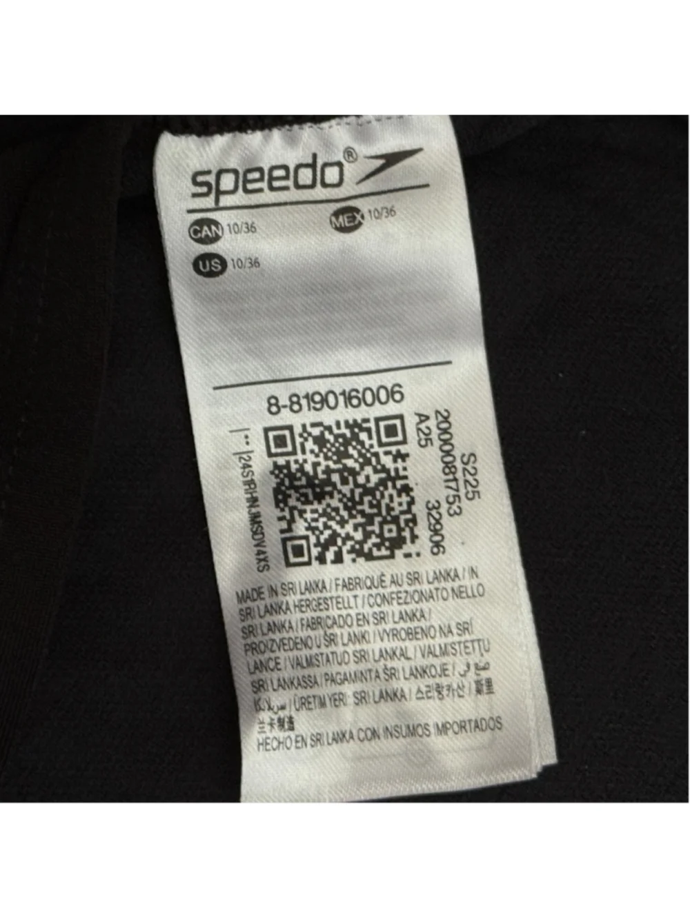 NWT Speedo Endurance+ Solid Flyback Training Swimsuit Black 10/36